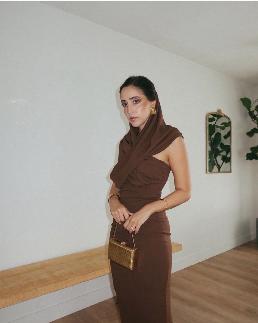 Claro Couture Brown Antlia Dress by Claro Couture - Pickle
