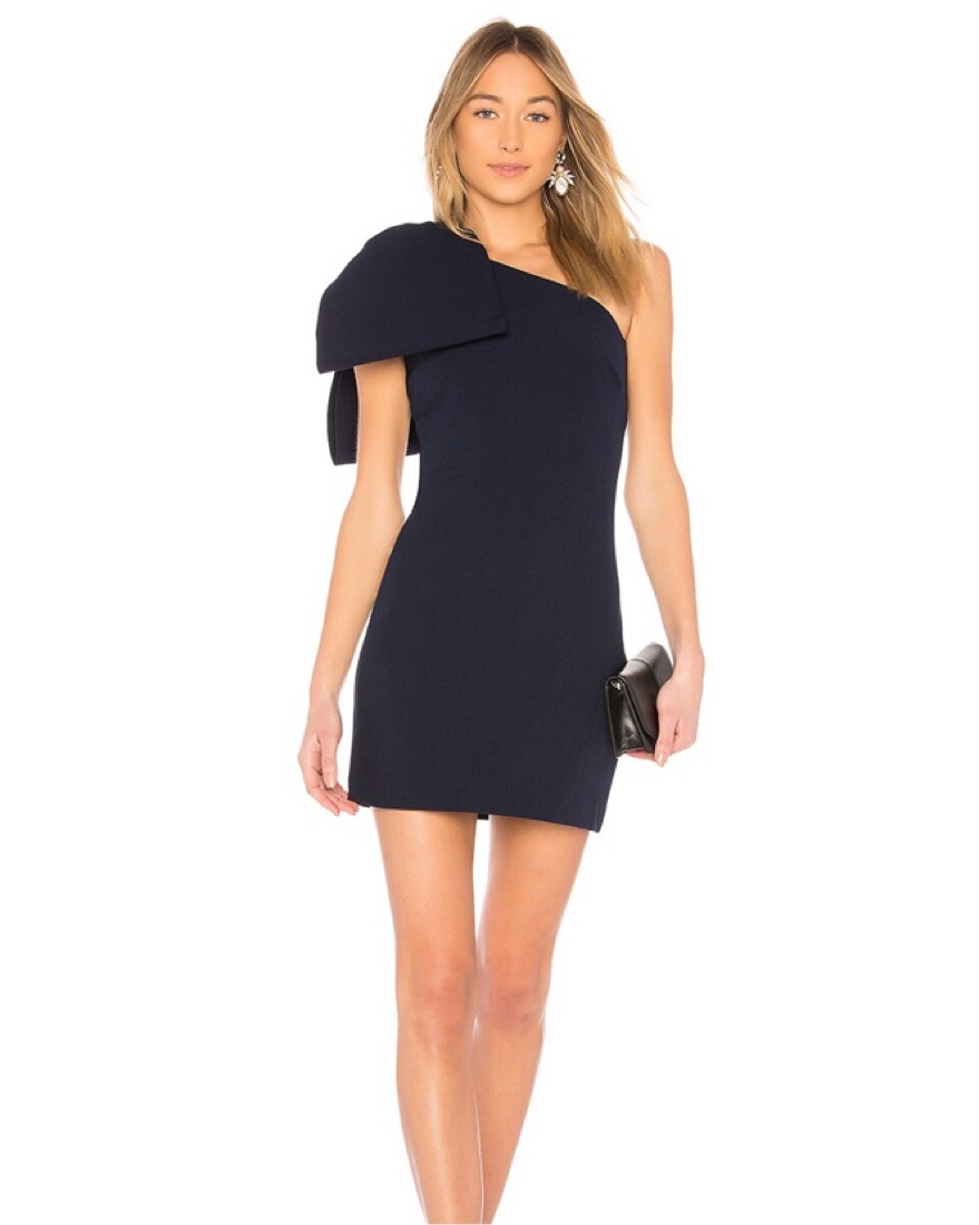 Rebecca Vallance Hamptons Bow Mini Dress Pickle