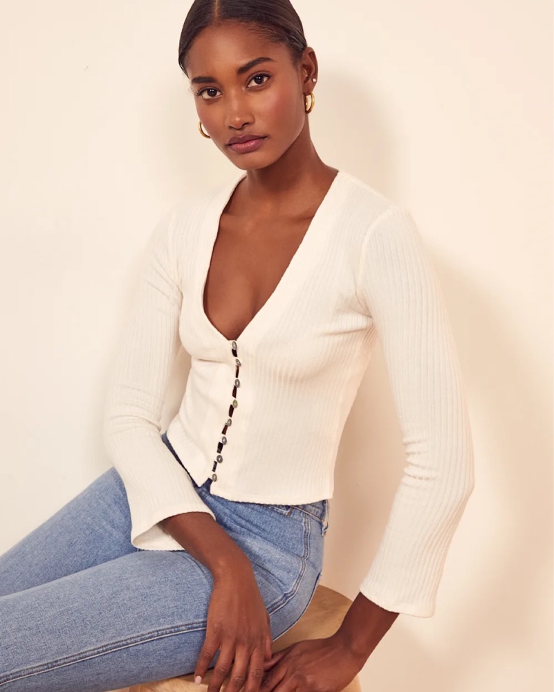 Reformation Gellar Knit Top by Reformation - Pickle