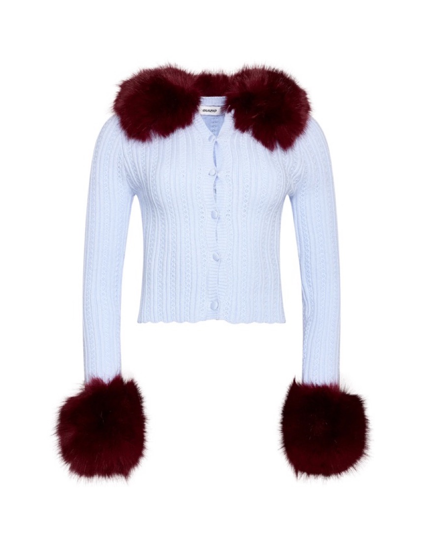 Danielle Guizio Knit Fur Cardigan by Danielle Guizio - Pickle