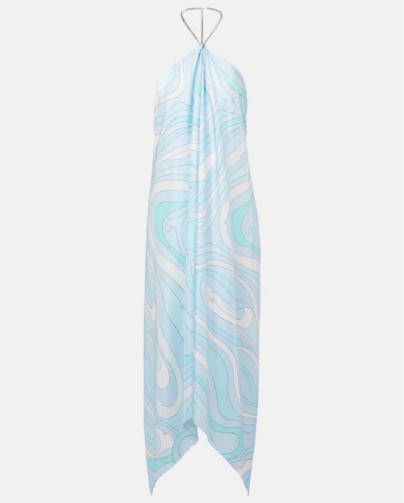 イタリア製 Emilio Pucci シルク ドレープワンピース ＄ EMILIO PUCCI シルク100% ドレープワンピース 【公式通販】