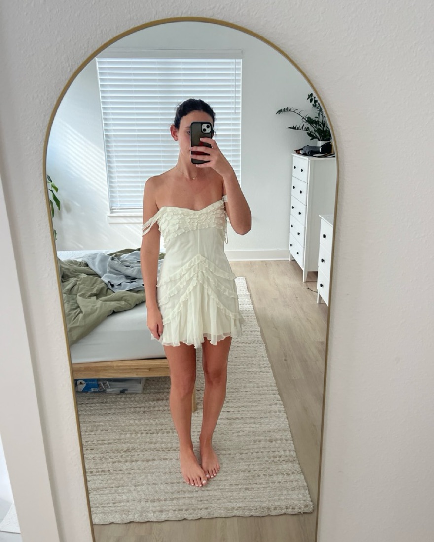 Mirror palais Cascading Mini Dress by Mirror Palais - Pickle