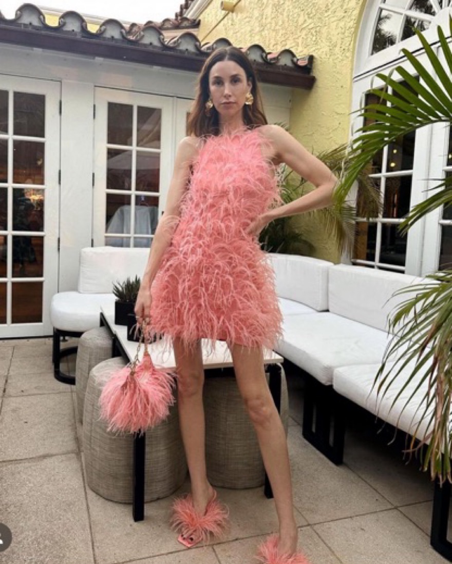 Cult Gaia Feather Shannon Dress by Cult Gaia - Pickle