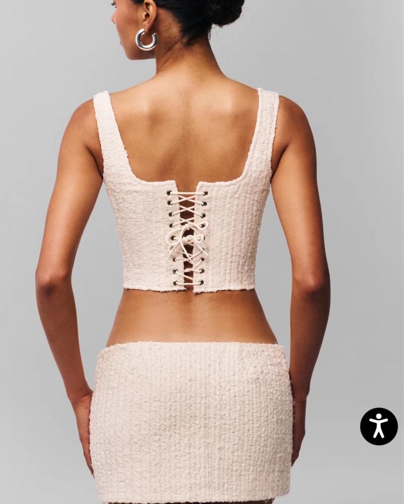 Danielle Guizio Chiffon Ivory Corset by Danielle Guizio - Pickle
