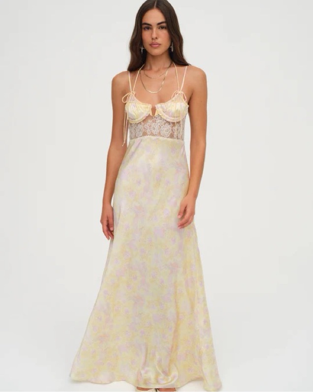 For Love And Lemons Amora Floral Maxi by For Love & Lemons - Pickle