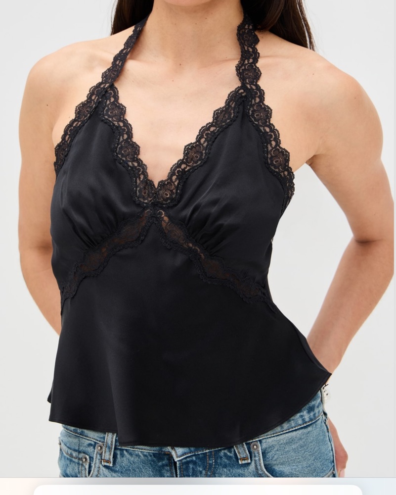 Reformation Monica Silk Halter Top by Reformation - Pickle