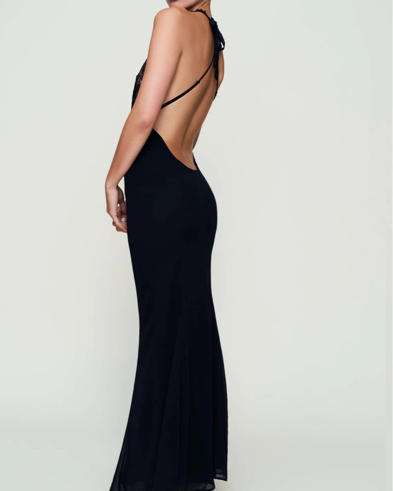 Elegant Black Lace Dress by Danielle Guizio - Pickle