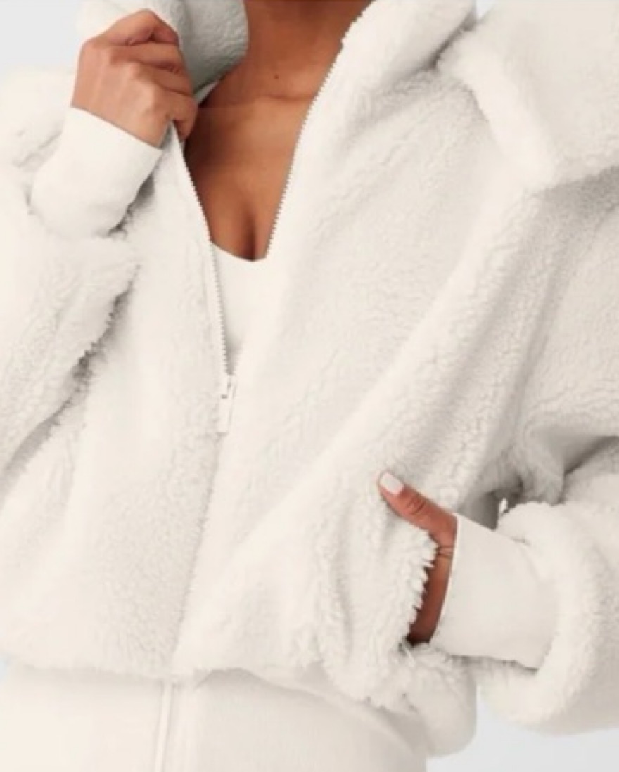 Alo Foxy Sherpa Jacket by Alo Yoga - Pickle
