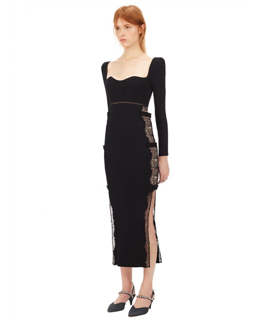 Self Portrait Black Lace Midi Dress by Self Portrait - Pickle
