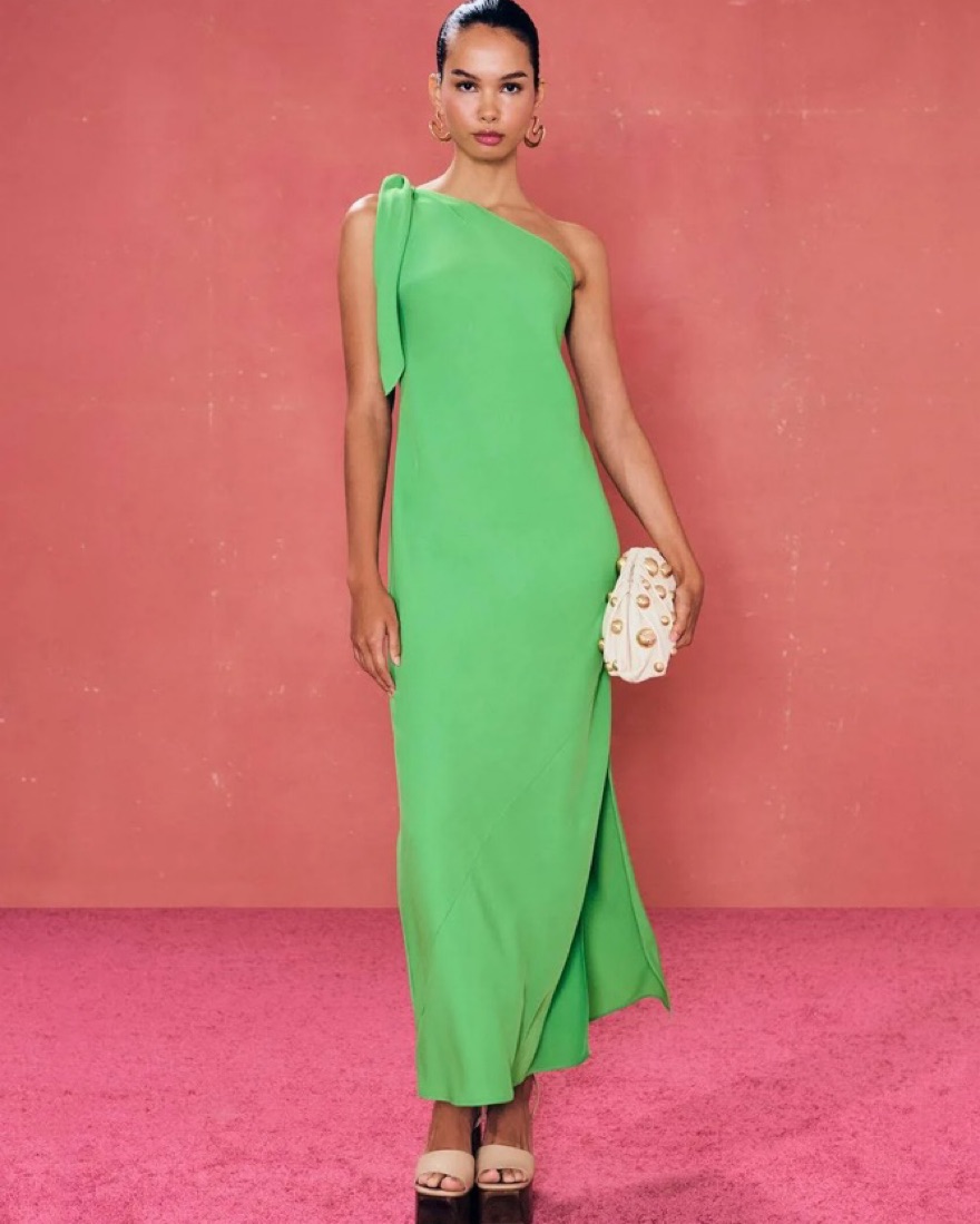 Cult Gaia Kamila One Shoulder Green Dres by Cult Gaia - Pickle