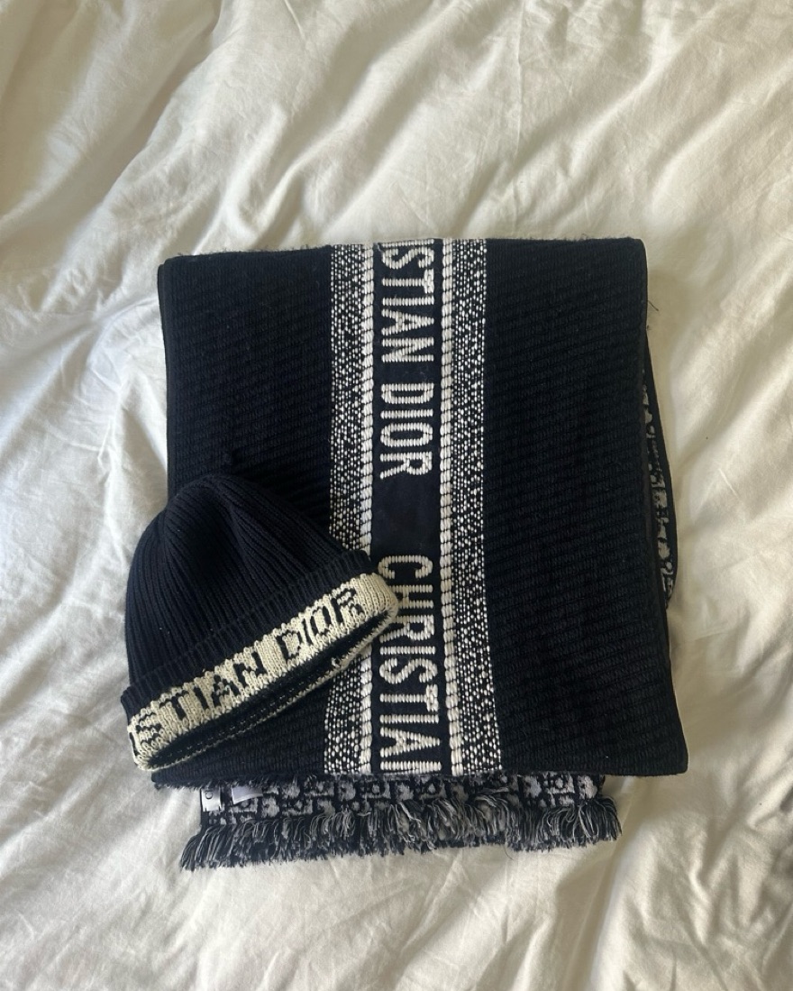 Dior Scarf & Hat by Christian Dior - Pickle