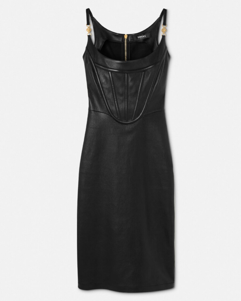 Versace キャミのみ Versace Latex Midi Length Dress, Teal by Versace - Pickle