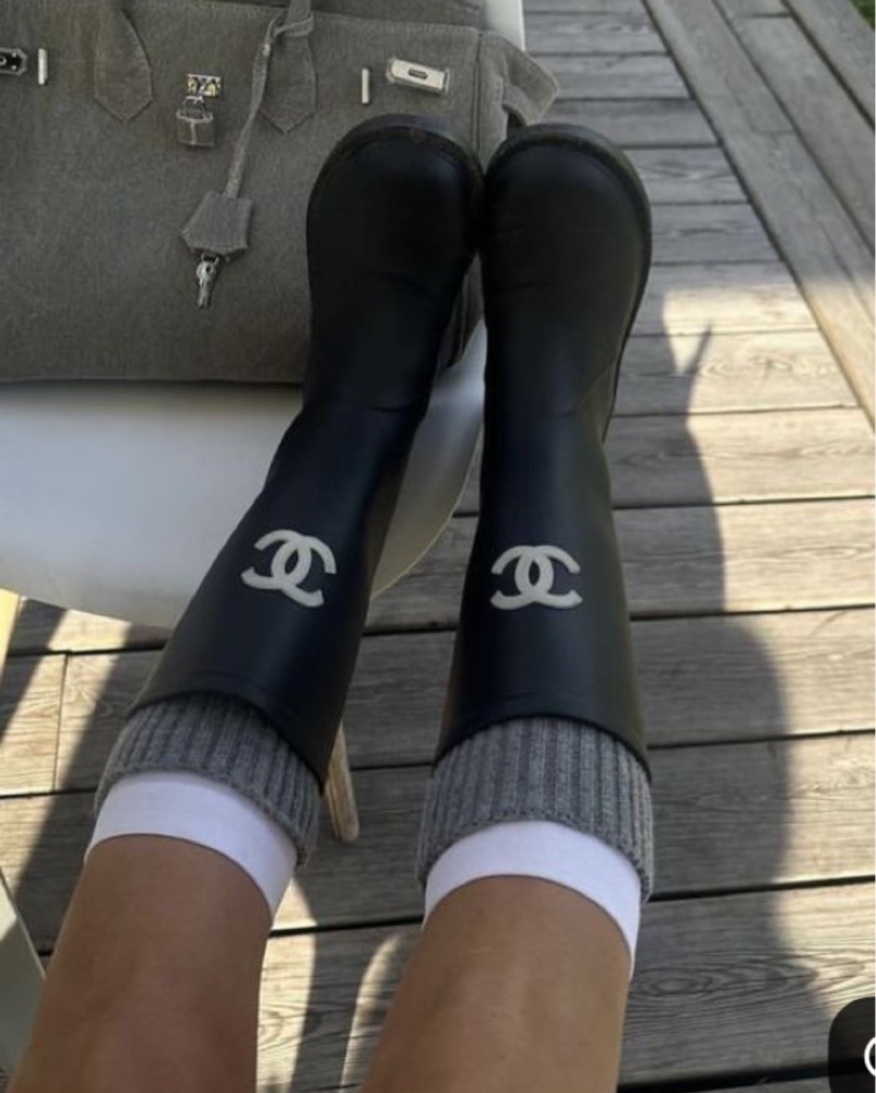 Chanel Rain Boots by Chanel - Pickle