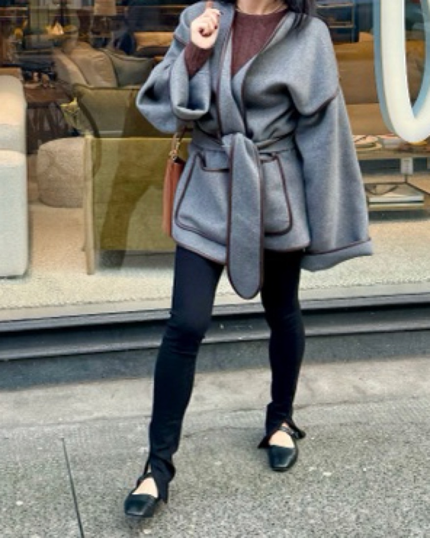 Helsa Wool Wrap Coat by Helsa - Pickle