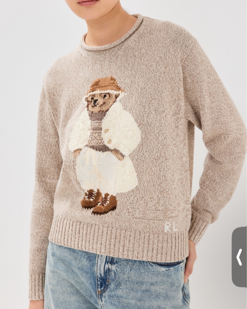 ぱるる。美品❗Polo by Ralph Lauren BP 3 165 Polo Ralph Lauren Polo Bear Sweater by Polo Ralph Lauren - Pickle