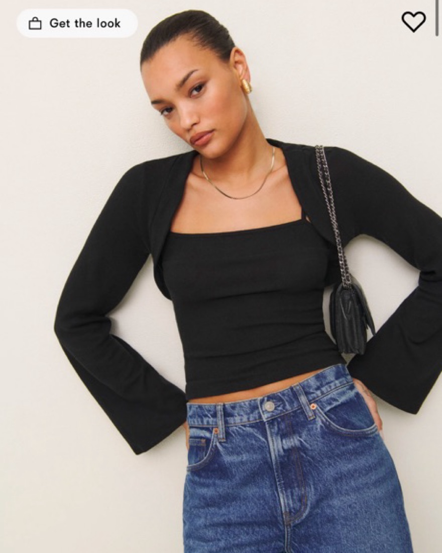 Chloe Knit Shrug Set by Reformation - Pickle