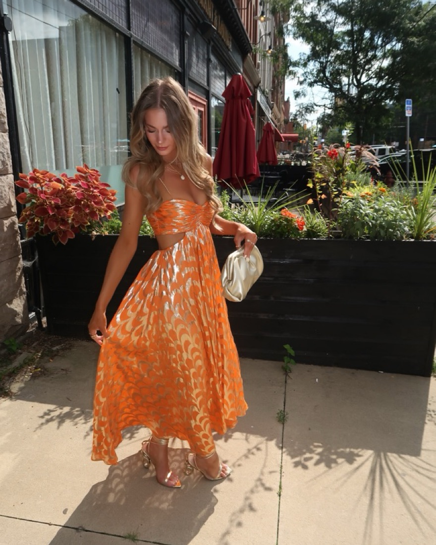 Delfi Collective Adele Sweetheart Dress by Delfi Collective - Pickle