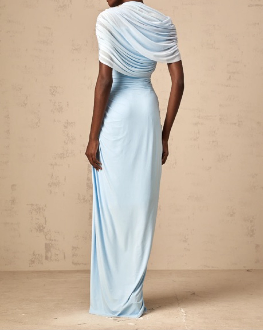 Ethereal Sky Blue Ruched GownMiss Rosier by Miss Rosier - Pickle
