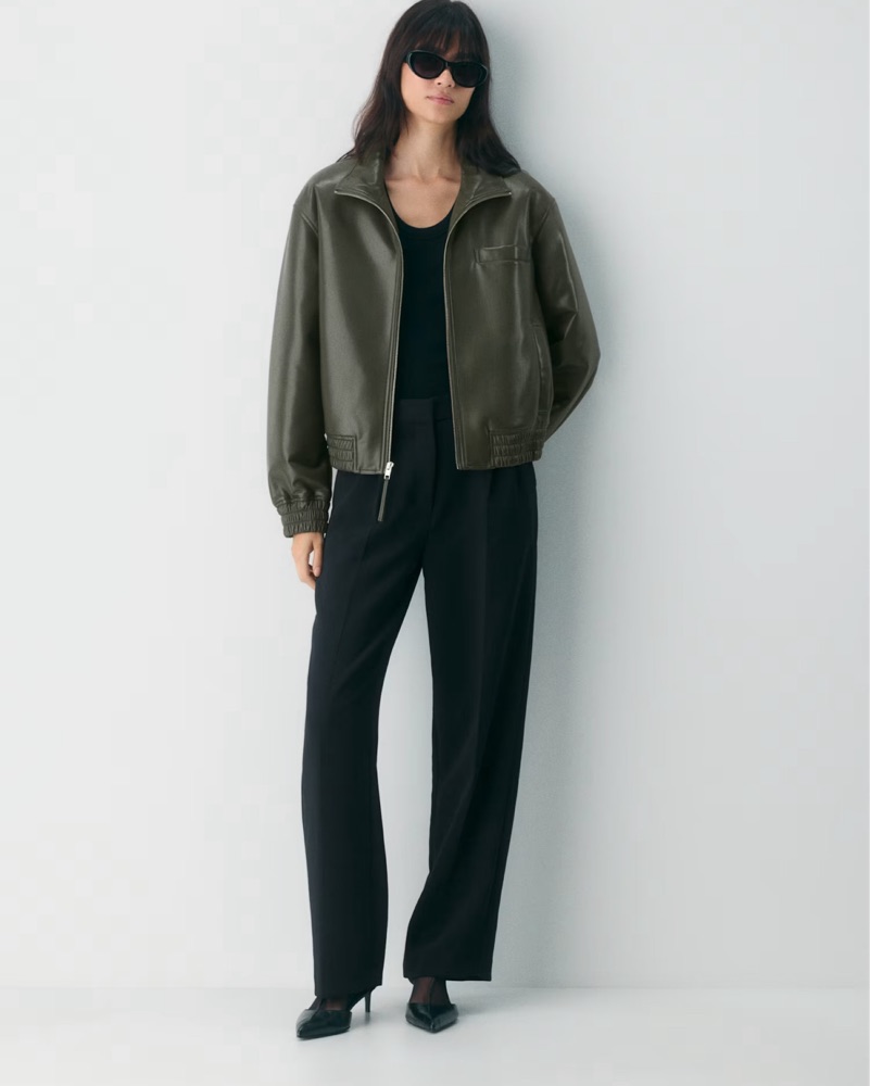 Aritzia Josephine Bomber in Dark Olive by Aritzia - Pickle