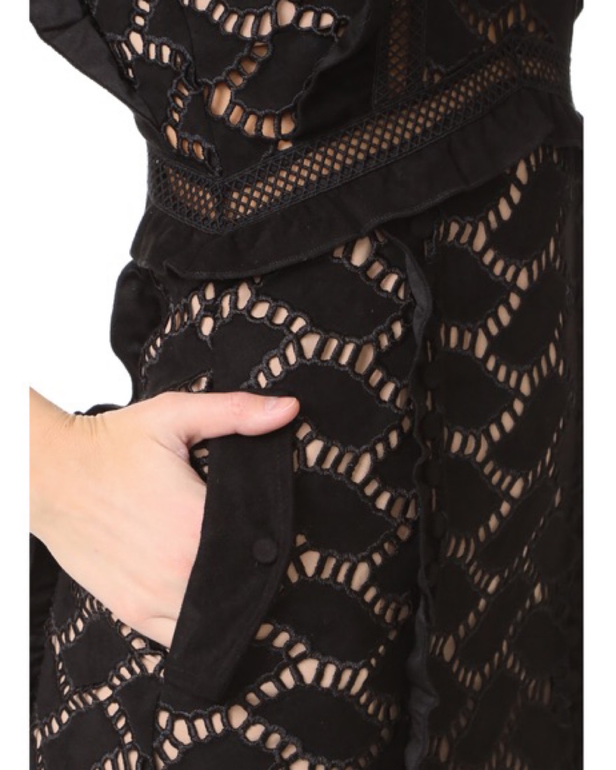 Self Portrait Cutwork Midi Dress by Self Portrait - Pickle