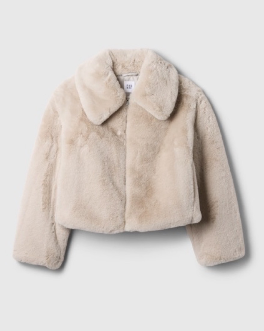Faux Fur Jacket by Gap - Pickle