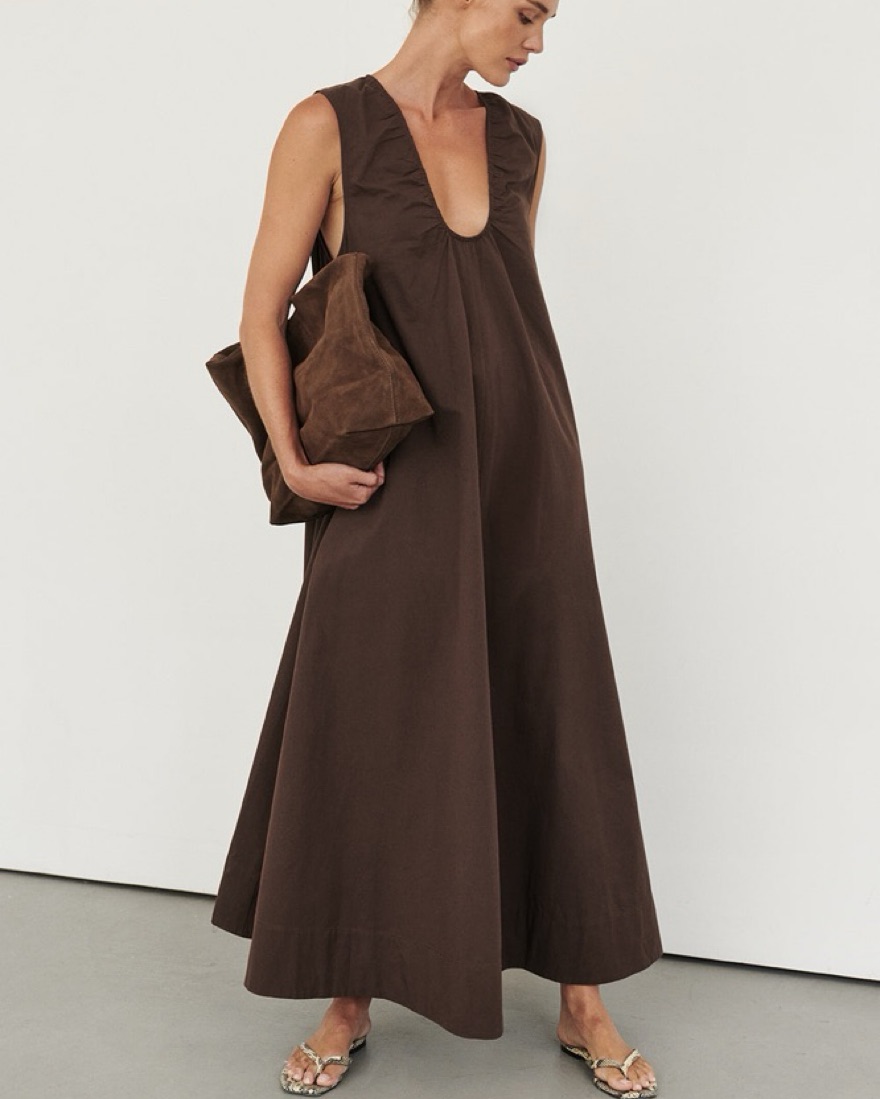 Dissh Gabby Choc Brown Midi Dress XS / 2 by Dissh - Pickle