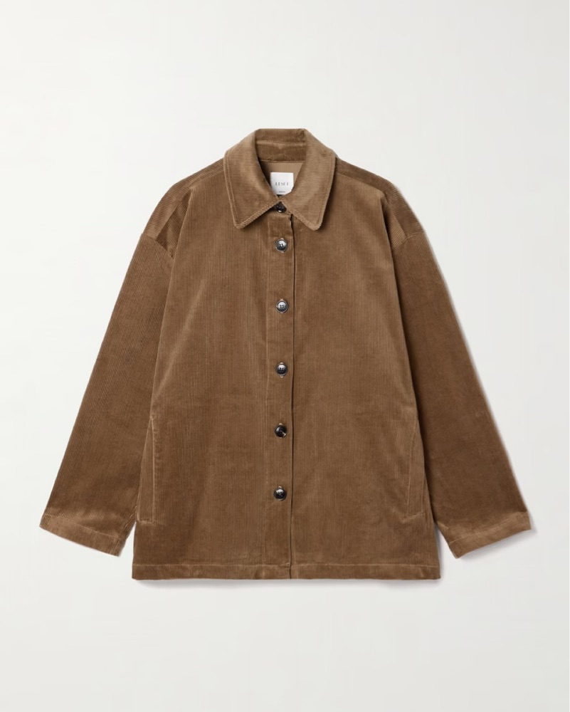 LESET Cotton-blend corduroy jacket by Leset - Pickle