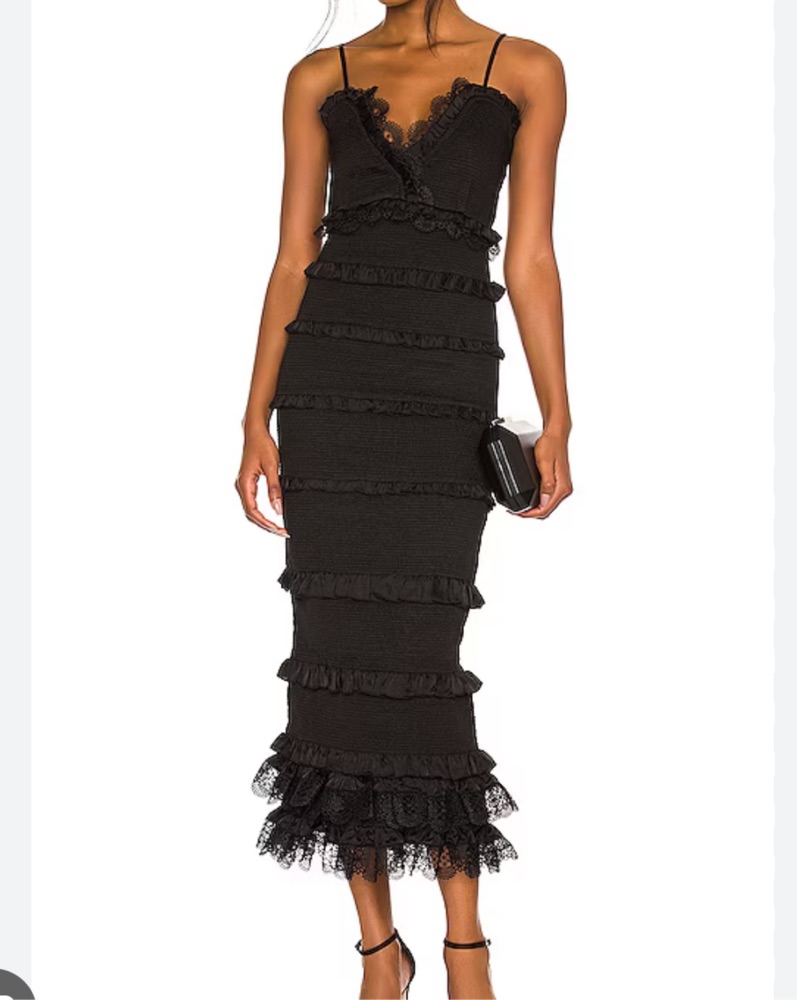 V Chapman Narcisse Dress Size 4 Black by V Chapman - Pickle