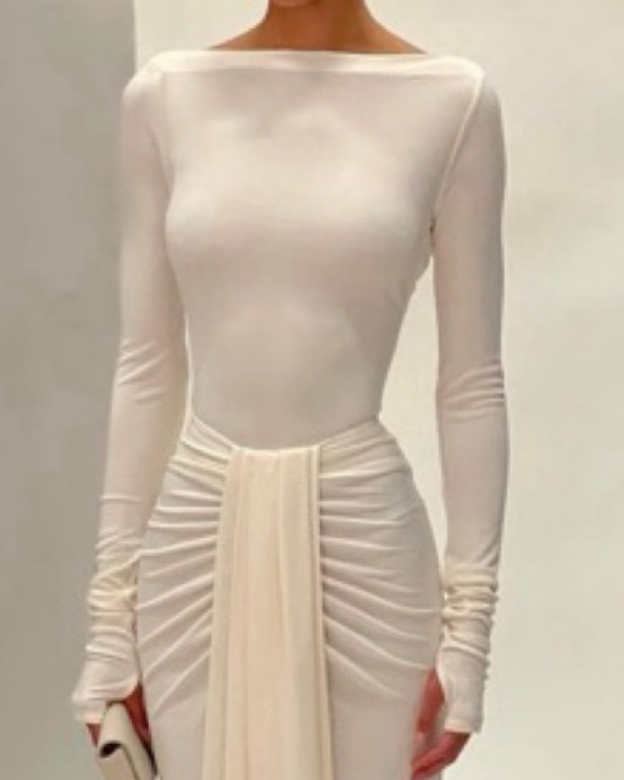 HELSA Matte Jersey Long Sleeve Top by Helsa - Pickle