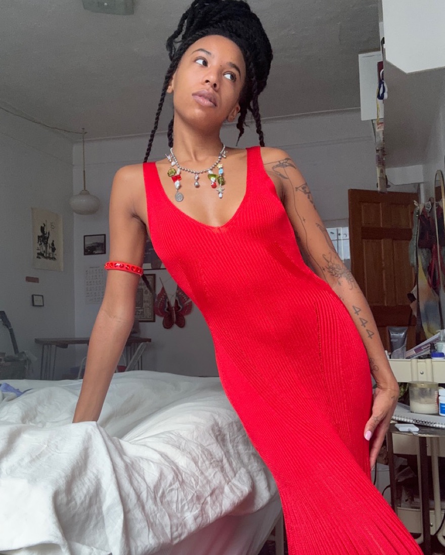 AlexanderMcQueen ニット ワンピース ドレス レッド Alexander McQueen Red Knit Dress by Alexander McQueen - Pickle
