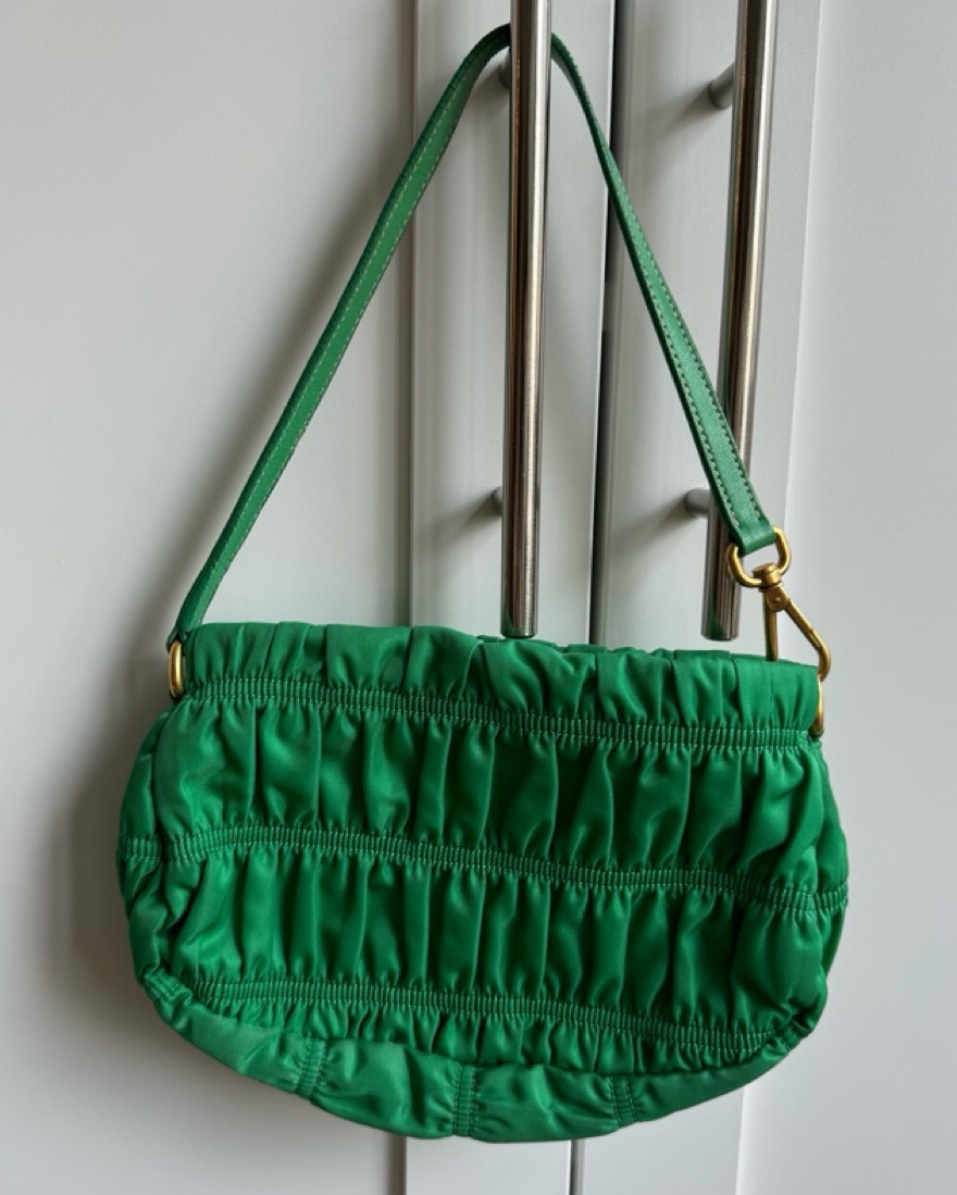 Prada Green Tessuto Gaudre Nylon Bag by Prada - Pickle