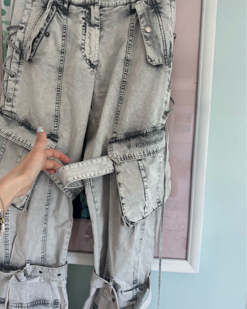 Acne Studios Grey Cargo Pants by Acne Studios - Pickle