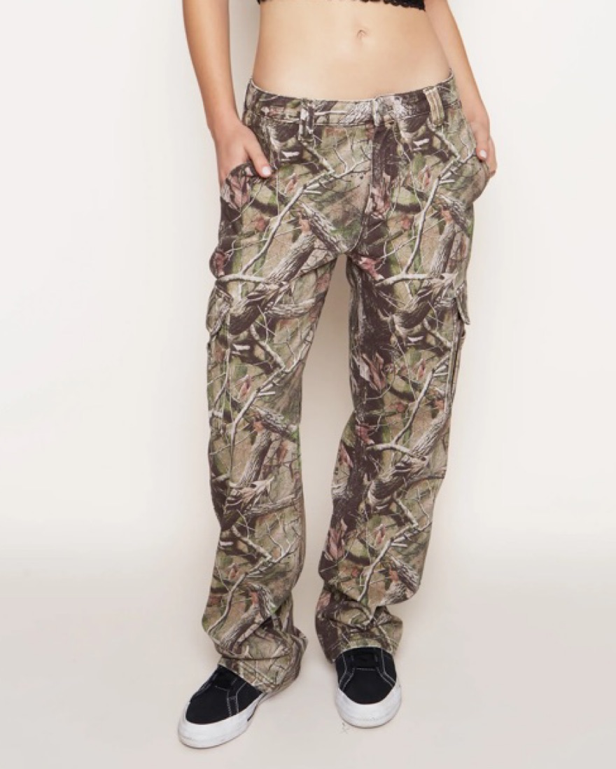 ERL camo cargo pants L kohjiya着用 裾絞り可能2WAY 】カモフラミリタリーツイルワイドカーゴパンツ