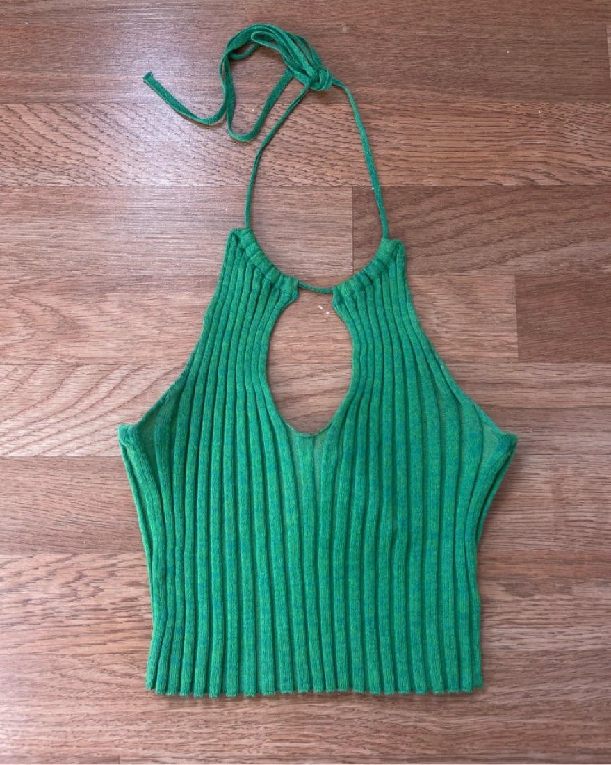 Paloma Wool Green Halter Crop Top by Paloma Wool - Pickle