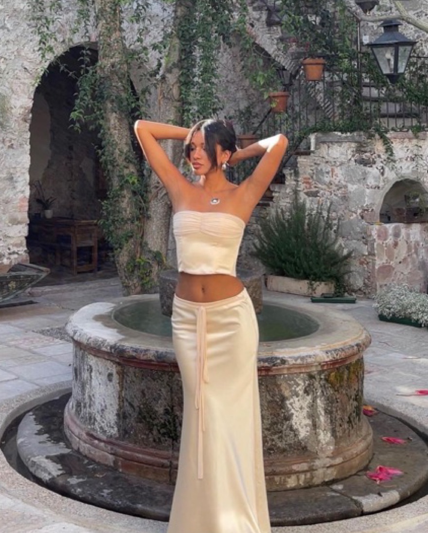 Arcina Ori Blair Bustier Skirt Set by Arcina Ori - Pickle