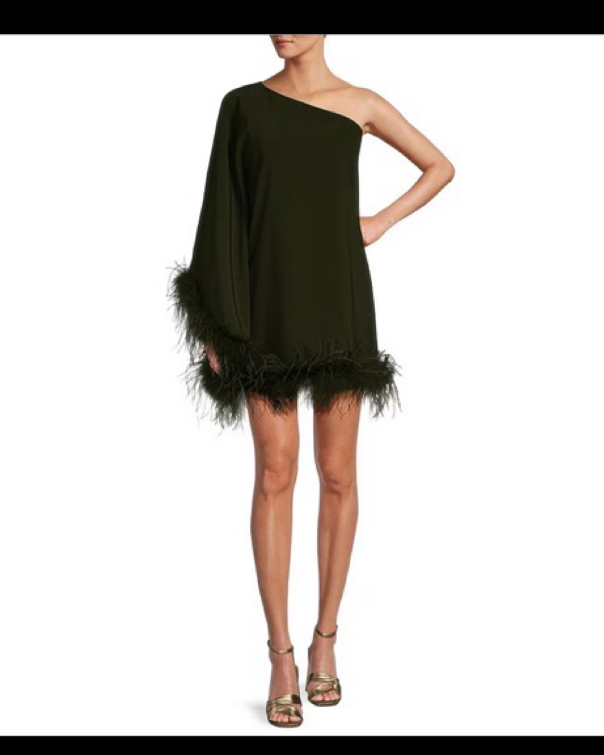 Antonio Melani Green Feather Dress by Antonio Melani - Pickle