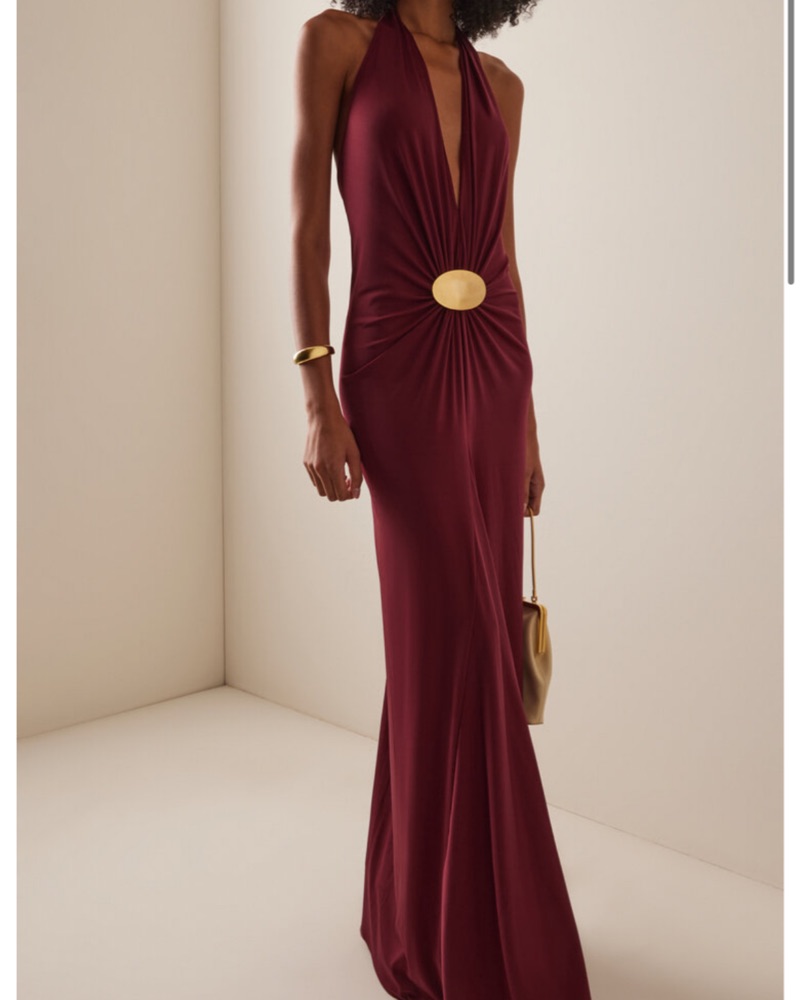 SHISHIKUI PierceⅢ BURGUNDY 18K SILVIA TCHERASSI Aiko Maxi Dress by Silvia Tcherassi - Pickle