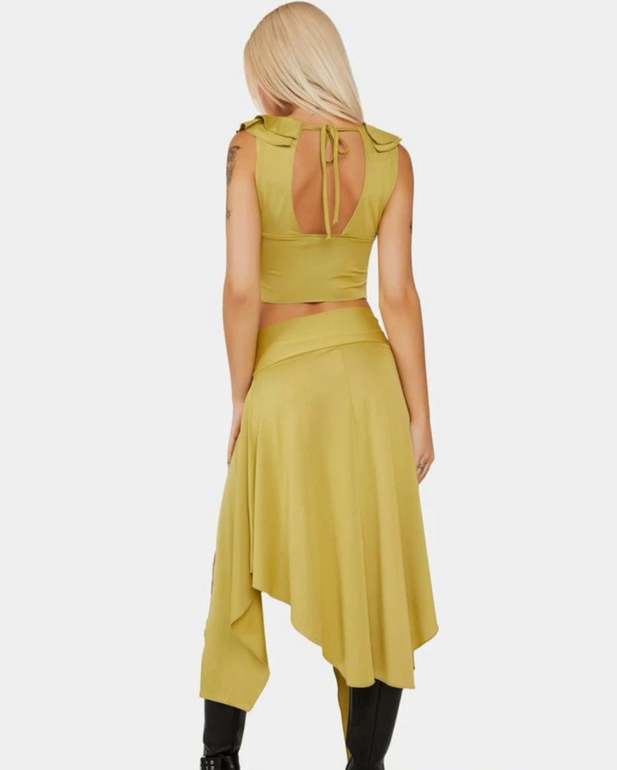Jaded London Green Skirt Set | Pickle