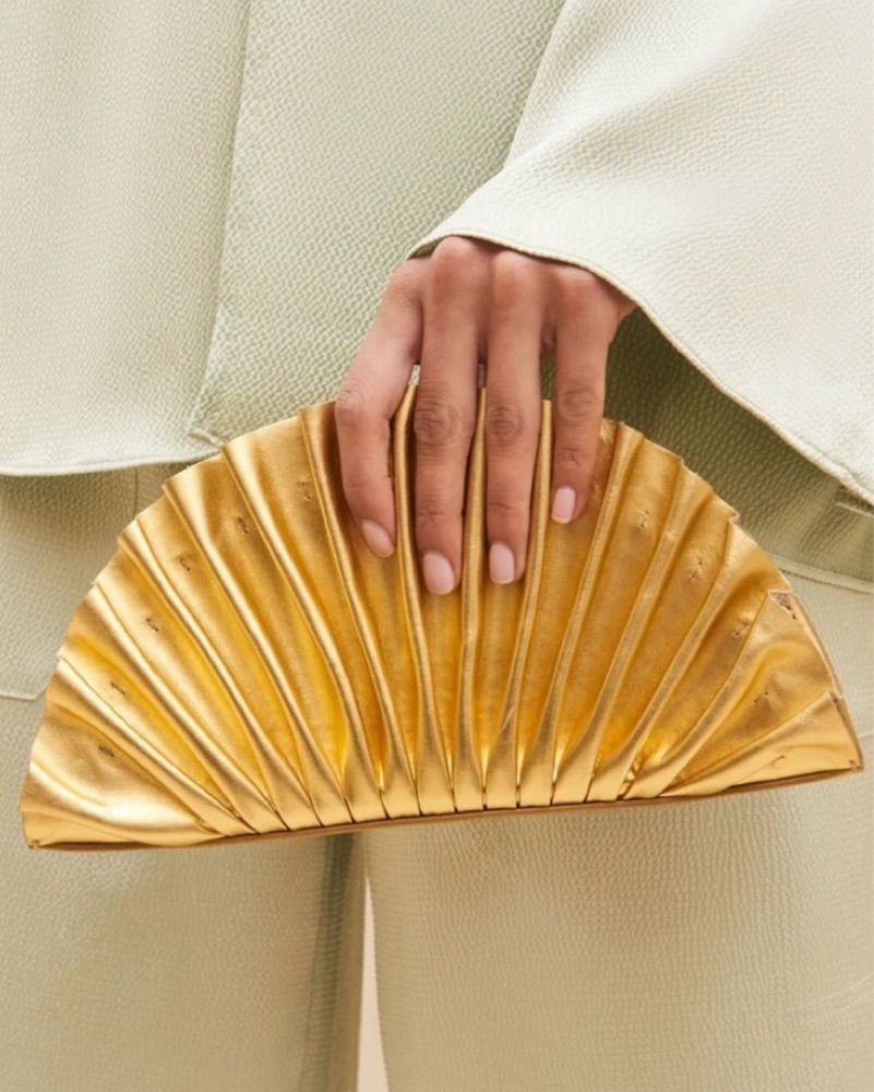 Cult Gaia Gold Clutch by Cult Gaia - Pickle