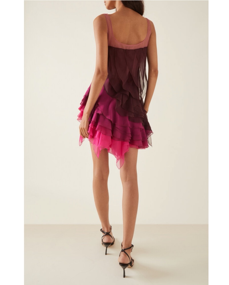 Nensi Dojaka Multi-layer Ruffle Dress by Nensi Dojaka - Pickle
