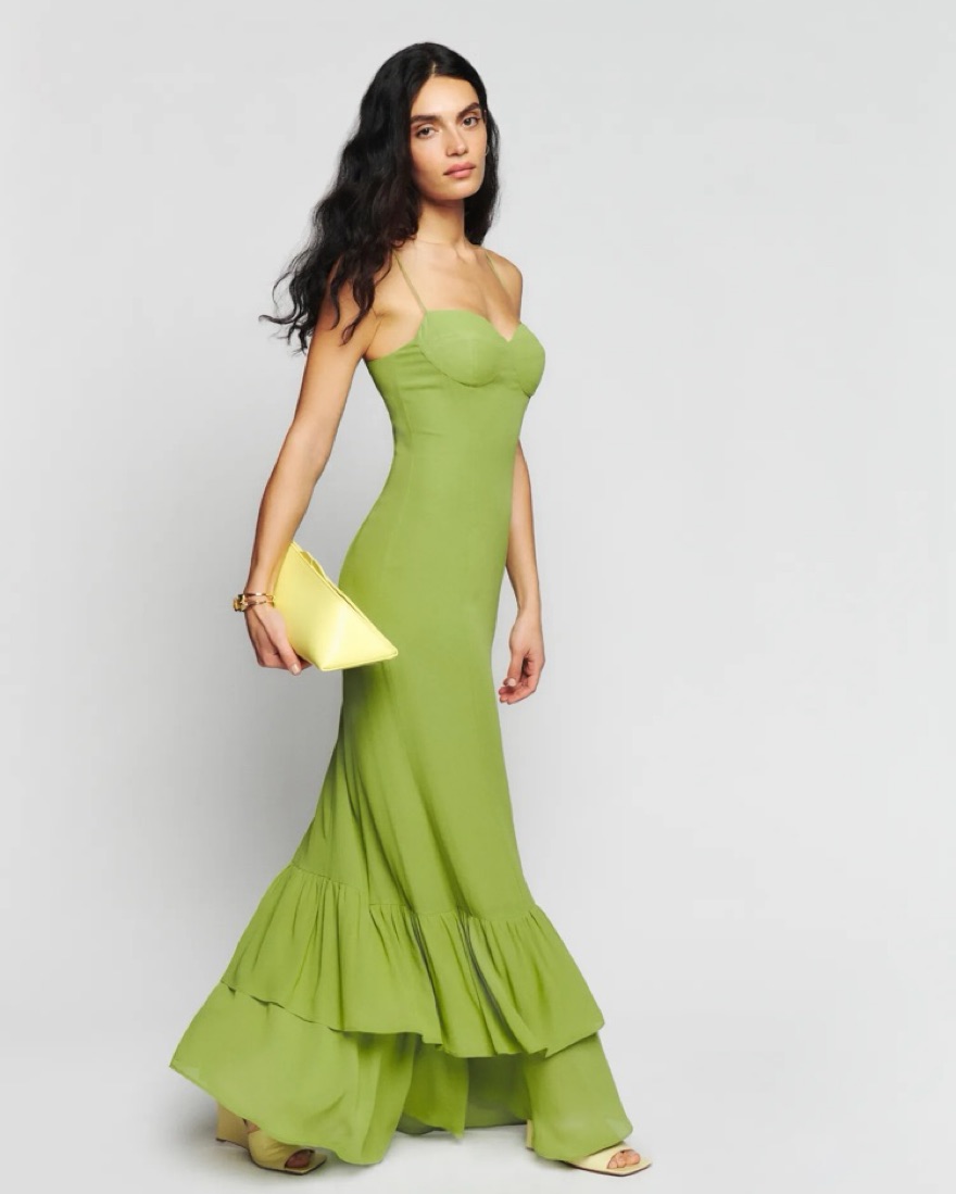 Reformation Green Strappy Dress by Reformation - Pickle
