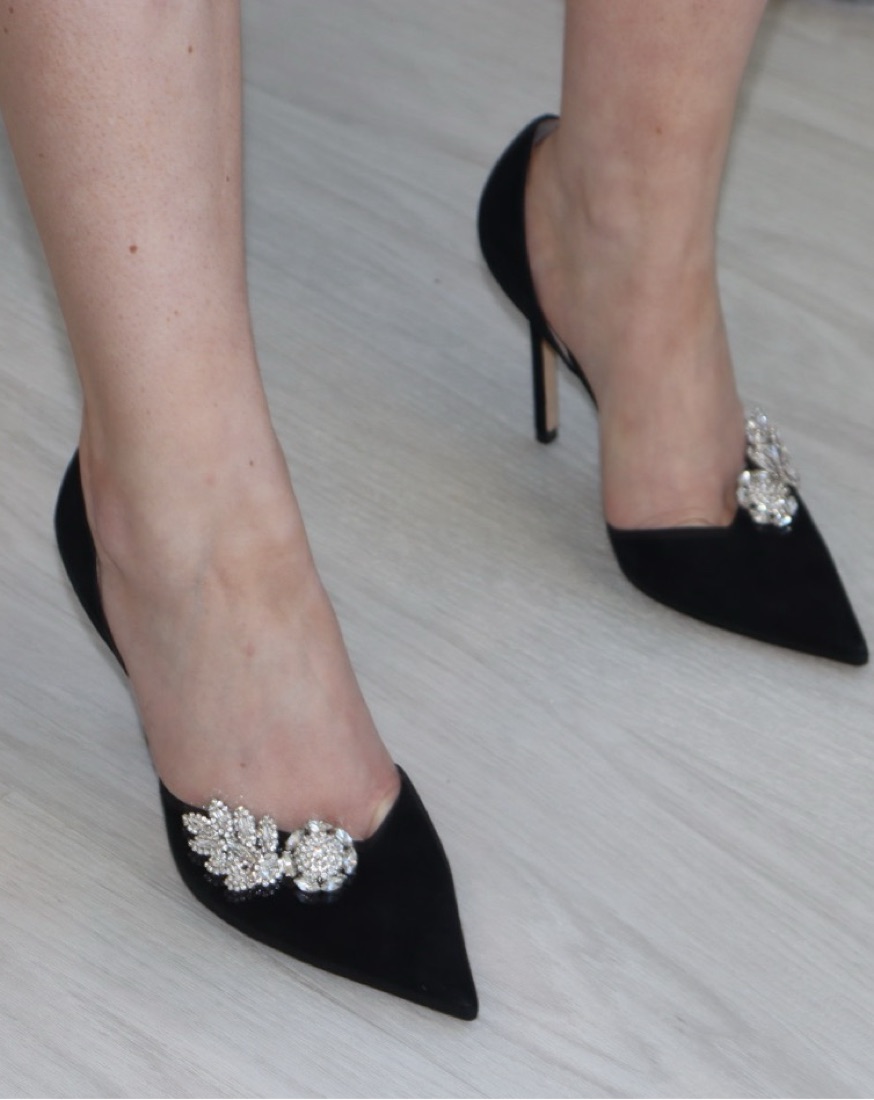 Jimmy Choo Black Crystal D'ORSAY 100 by Jimmy Choo - Pickle