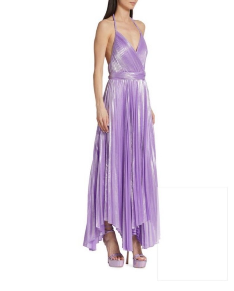 マダムアレキサンダー社のOLIVIA Stunning Pleated Lavender Maxi Dress by Alice & Olivia - Pickle