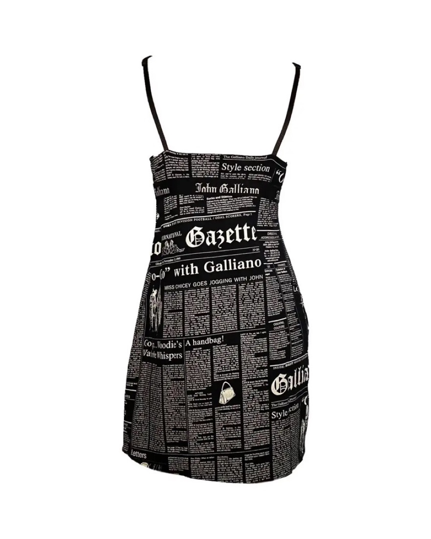John Galliano - Vintage Newspaper Dress by John Galliano - Pickle