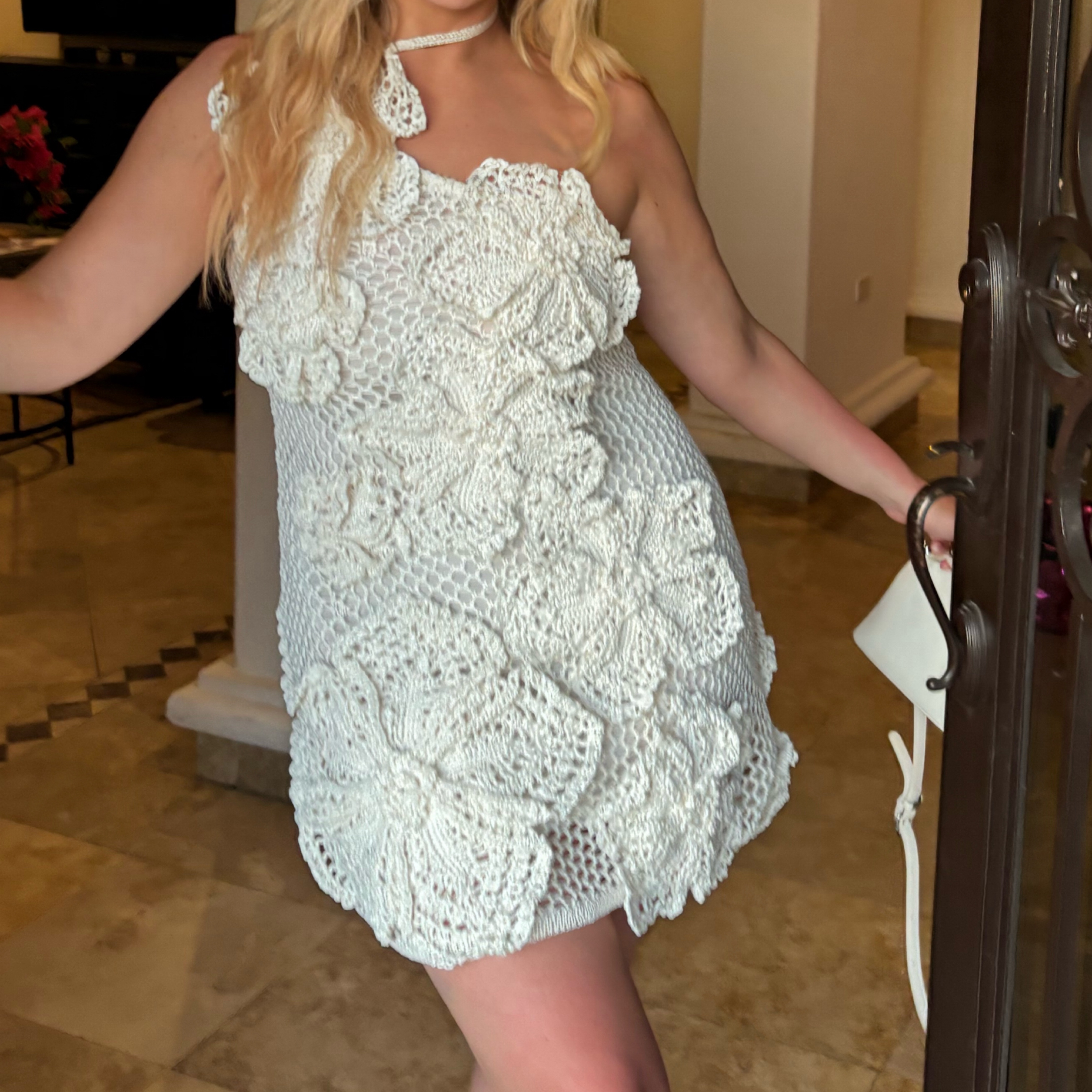 Cult Gaia Kendria Crochet Dress by Cult Gaia - Pickle