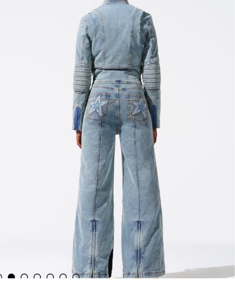 Perfect Moment Zaza Denim Ski Suit by Perfect Moment - Pickle