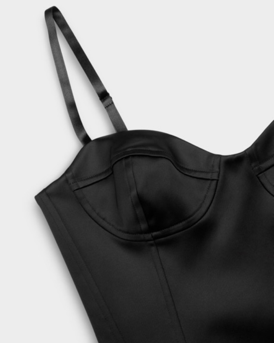 Ten Dazzle Satin Bustier by Aritzia - Pickle