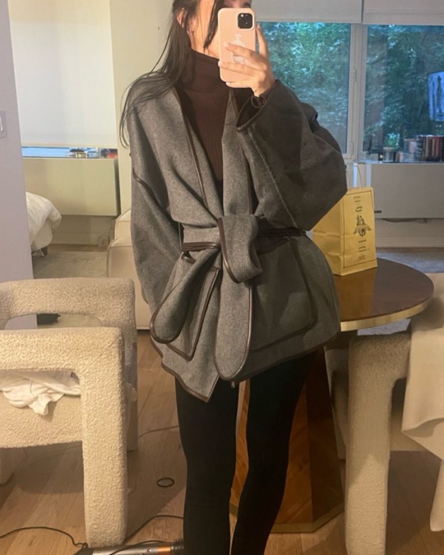 Helsa Wool Wrap Coat by Helsa - Pickle