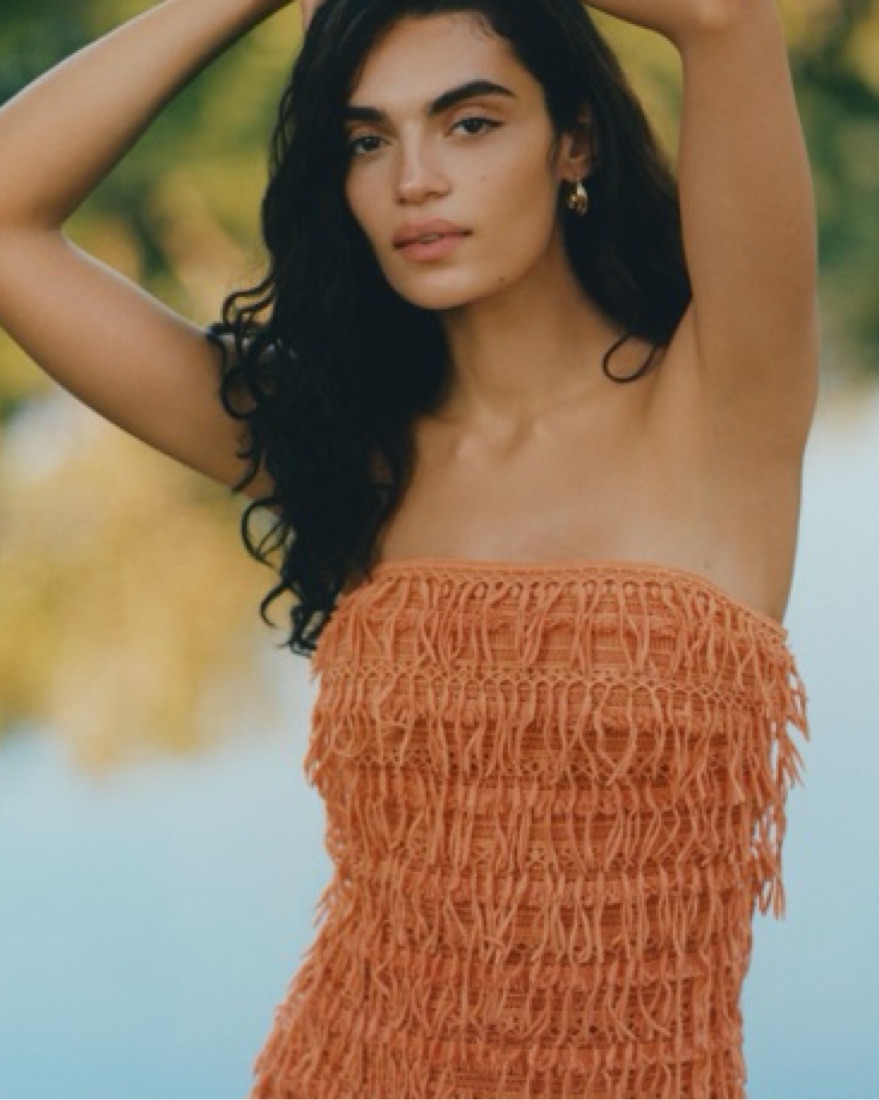 Anthropology Orange Fringe Dress by Anthropologie - Pickle