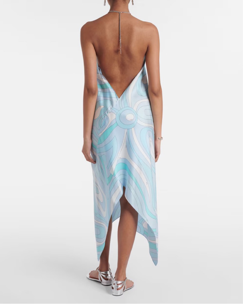 Emilio Pucci Marmo Print Silk Dress by Pucci - Pickle